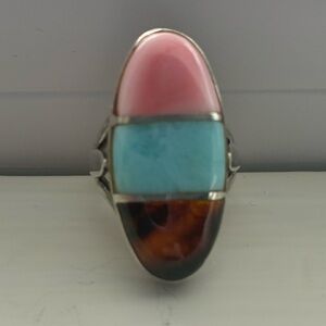 Multi Stone Sterling Silver Ring